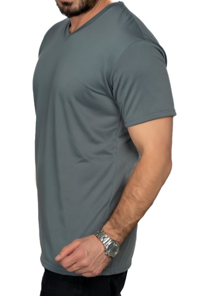 Aşırı Terleme Önleyici V Yaka T-Shirt, Ter Sızdırmaz, Çift Katmanlı fiyatları
