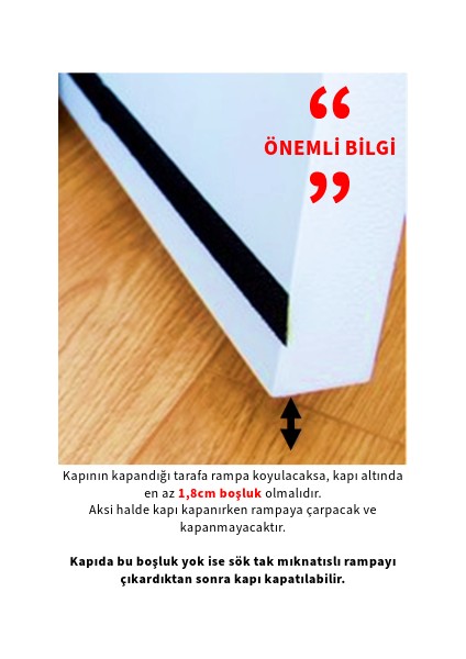 Roboqoq 1.6cmx60cm Mıknatıslı Ten Rengi Robot Elektrikli Süpürge Rampası Sök Tak Kapı Eşik Rampası