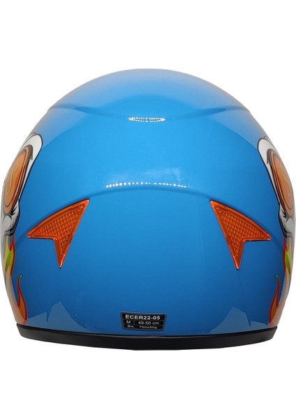 SY118 Çocuk Kaskı Skull Blue
