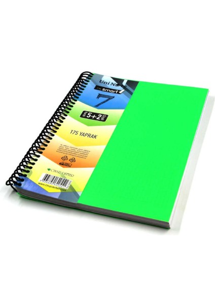 Im Smart A4 5+2 175 Yaprak Plastik Kapak Spiralli Ayraçlı Defter 62055