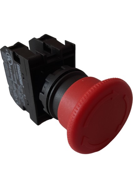 B102E Buton 40 mm Acil Stop Çevirmeli 1na+1nk Kırmızı