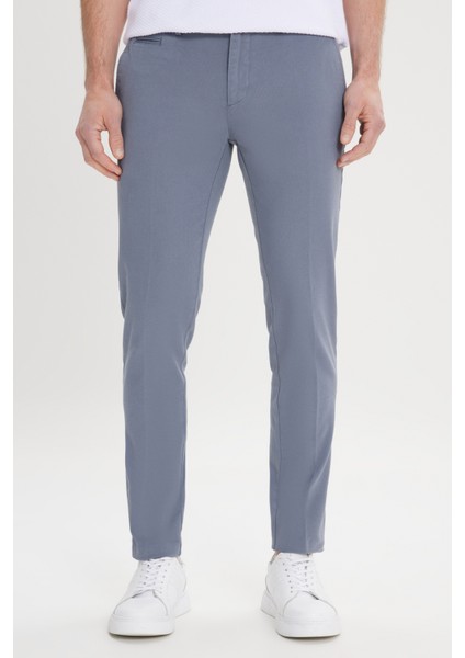 ALTINYILDIZ CLASSICS Erkek Petrol Slim Fit Dar Kesim Yan Cepli Pamuklu Esnek Armürlü Pantolon