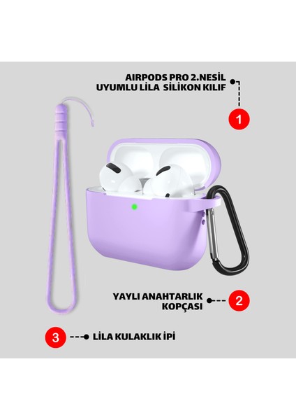 2'li Set - Pro 2. Nesil Uyumlu Kulaklık Kılıfı ve Kulaklık Ipi Ikili Seti