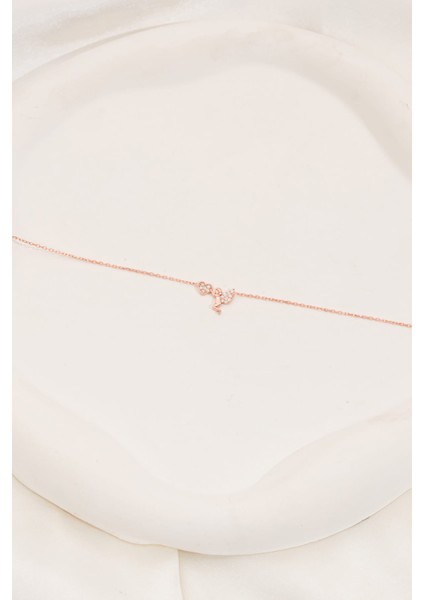 Zirkon Taşlı Rose Aşk Meleği Eros Minimal Gümüş Bileklik modelleri