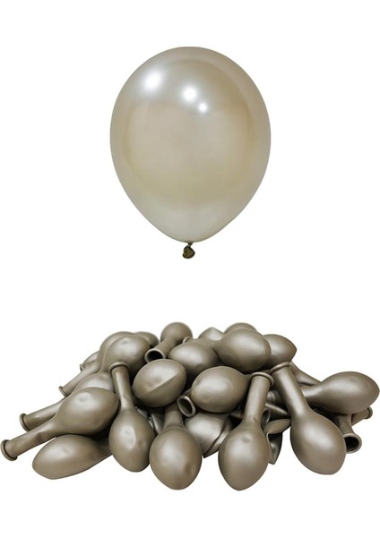 12 Inç Krom Beyaz Altın Balon 10 Adet