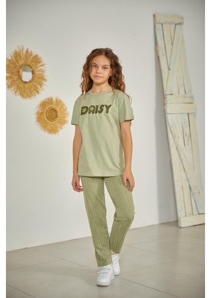 Erdem Weweus Yeşil Kız Çocuk Pijama Takımı 802