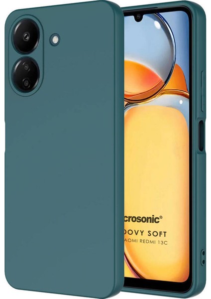 Xiaomi Poco C65 Kılıf Groovy Soft Koyu Yeşil