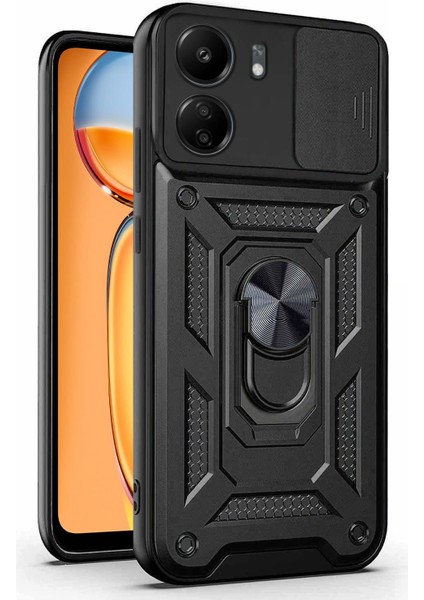 Xiaomi Poco C65 Kılıf Impact Resistant Siyah