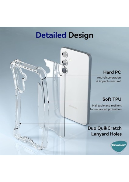 Samsung Galaxy A35 Kılıf Shock Absorbing Şeffaf