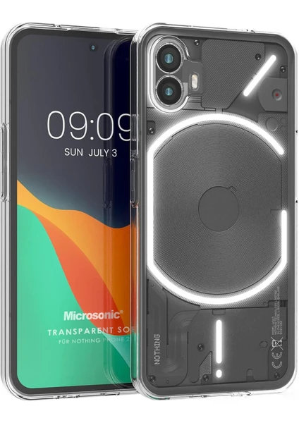 Nothing Phone 2 Kılıf Transparent Soft Şeffaf