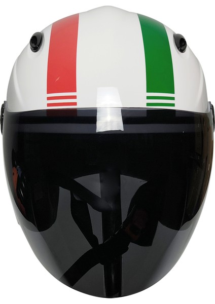 601 Italy Kask (Siyah Camlı)