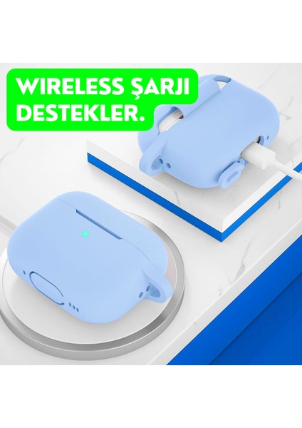 Pro 2.nesil Uyumlu Silikon Kılıf, Anc Delik Yedek Silikon Uçları (S,m,l) ve 3 In 1 Temizleme Kalemi