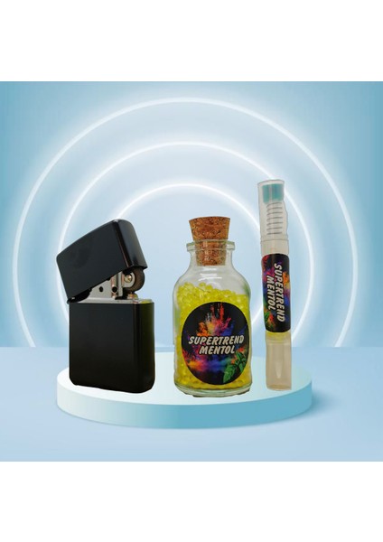 Mentol Topu Limon Aromalı 1000 Adet 1 Aplikatör + Zippo Çakmak