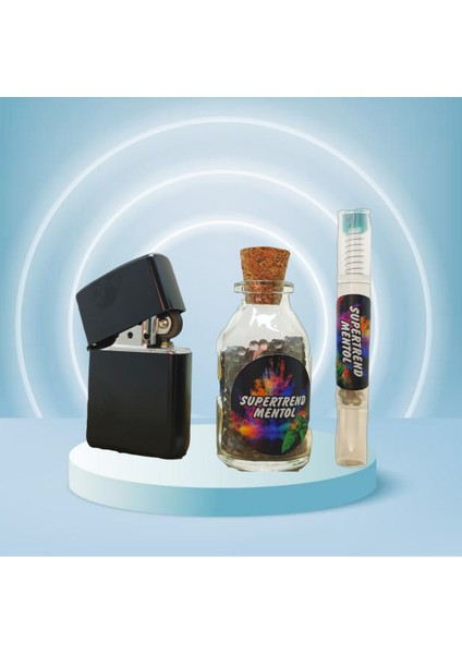 Mentol Topu Yaban Mersini Aromalı 1000 Adet 1 Aplikatör + Zippo Çakmak