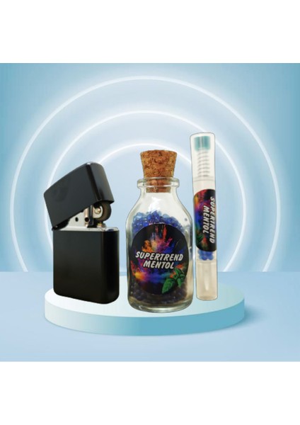 Mentol Topu Böğürtlen Aromalı 500 Adet 1 Aplikatör + Zippo Çakmak