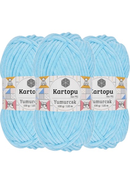 Yumurcak Kadife El Örgü Ipi 516 3 Adet
