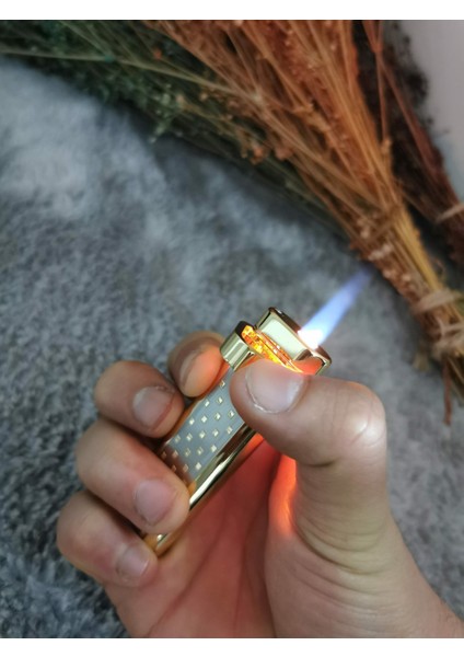 Gold Özel Işleme 1 Torch Rezistanslı Gazlı Çakmak