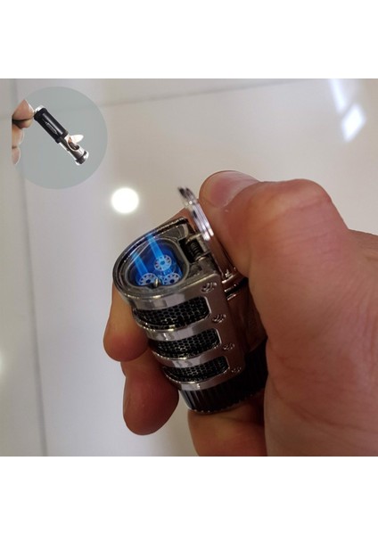 3 Torch Rezistanslı Gazlı Çakmak & Cigar Punch
