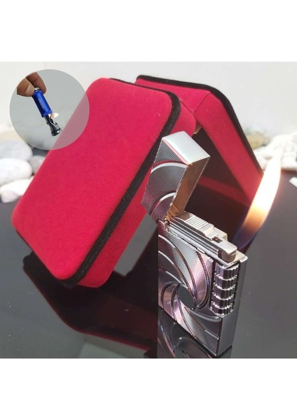 Gümüş Dupont Tarz Yandan Çarklı Gazlı Çakmak