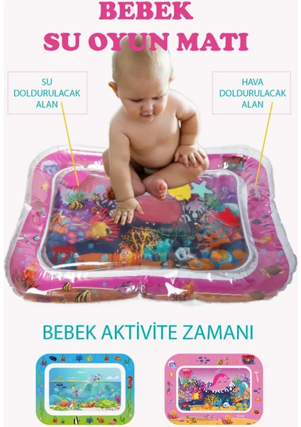 Eğlenceli Bebek Su Oyun Matı