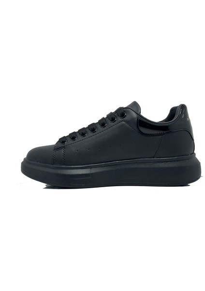 B150 Siyah Kalın Tabanlı Günlük Erkek Sneaker Ayakkabı