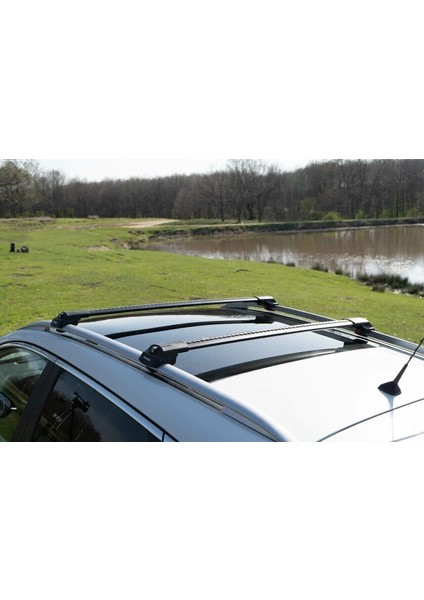 Volvo XC70 Sw 2000-2008 Thunder Carrier Siyah Kilitli Ara Atkı Tavan Çıtası Taşıma Barı