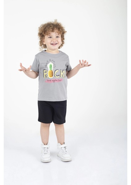 Rock Ananas Baskılı Takım 15267