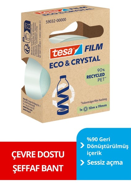 Tesafilm® Eco & Crystal Recycled Pet 10MX19MM