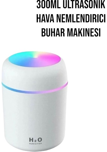 300 ml Ultrasonik Hava Nemlendirici Ortam Nemlendirici Işıklı Hava Nemlendirici Buharlı Nemlendirici Buhar Makinesi ve Aroma Difüzörü H2O Nemlendirici Oda Nemlendirici