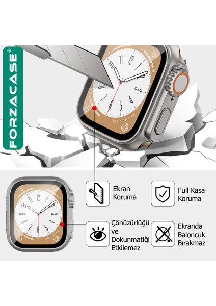 Apple Watch Se 44MM Uyumlu Full Ekran Kasa Koruyucu ve Watch Ultra Çevirici Kılıf - FC398 modelleri