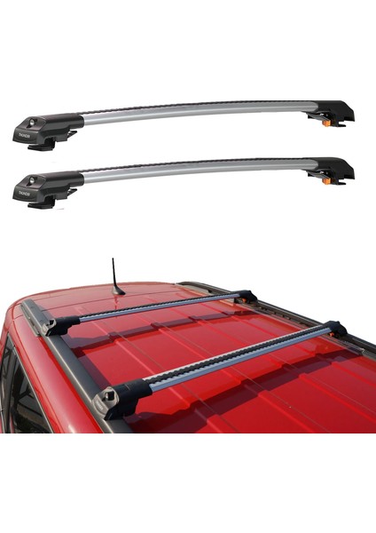 Dacia Duster 2010-2013 Thunder Carrier Gri Kilitli Ara Atkı Tavan Çıtası Taşıma Barı