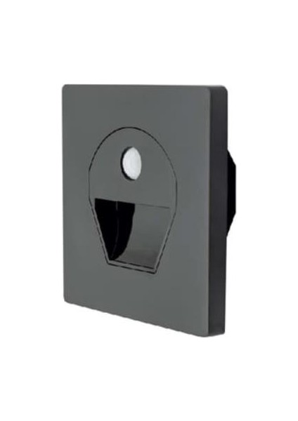 1W Sensörlü Ledli Koridor Armatürü Füme Kasa (Günışığı)
