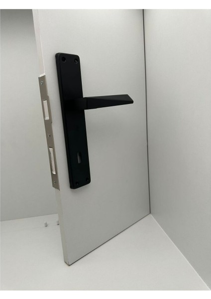 Piramit Siyah Lüx Kare Aynalı Oda Kapı Kolu 2 Takım fırsatları