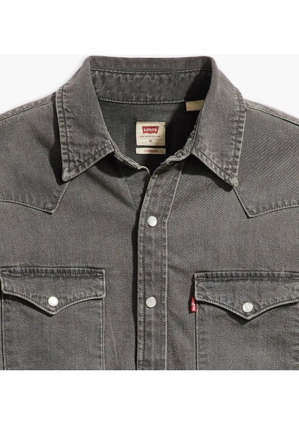 Erkek Gri Denim Kot Gömlek 85745-0148 fırsatları