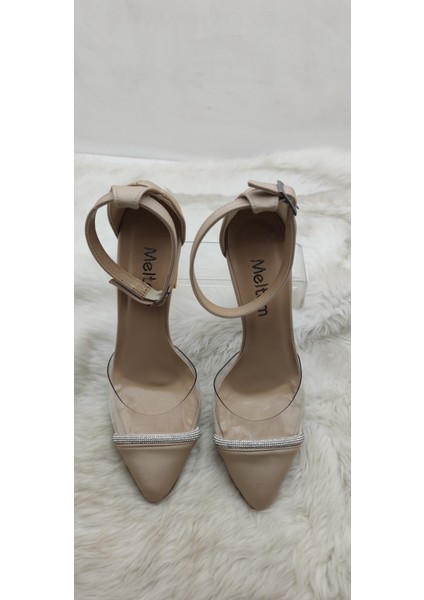 Çiğdem Ten Saten Şefaf ve Taş Detaylı Kadeh Ökçe Topuklu Ayakkabı (Mltm S2A) - Ten - 39 - ST02650-13459 modelleri