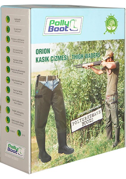 Polly Boot Orion Kasık Çizmesi Haki Siyah fiyatları