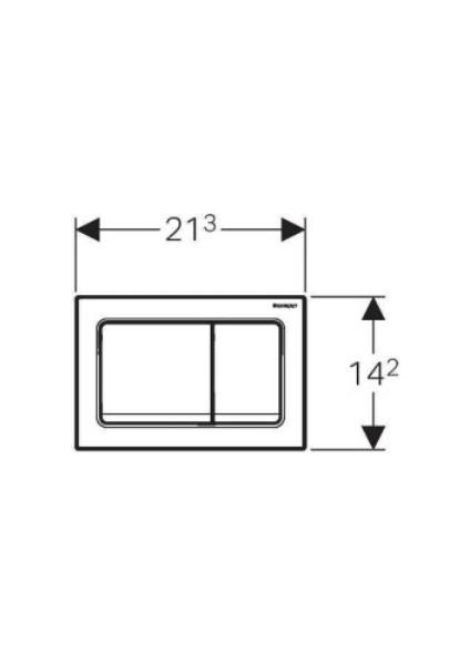 Geberit ALPHA30 115.055.14.1 Kumanda Paneli, Çift Basmalı, Siyah