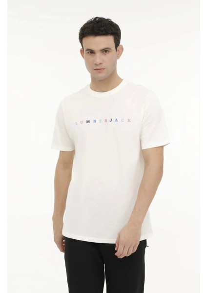 ml Mesus 11URBNG2022 0 Yaka Erkek Tshirt - Ekru