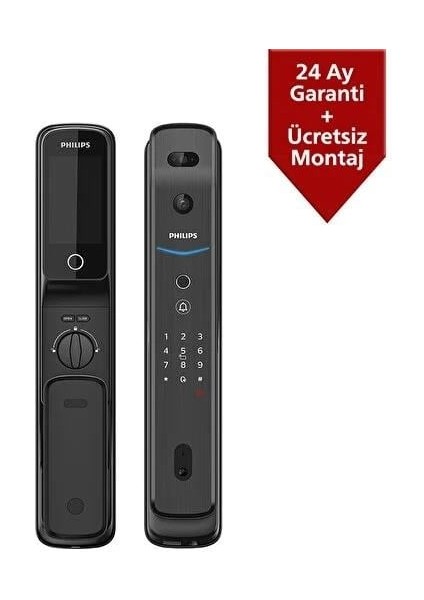 Philips DDL709-FVP-7HW Akıllı Kilit, Yüz Tanımalı, Kameralı