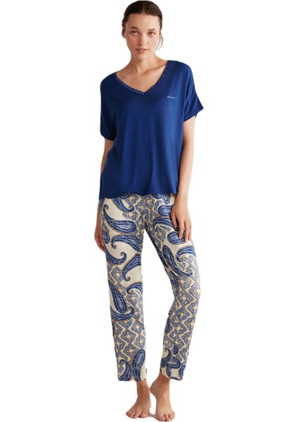 Kadın Lacivert Pijama Takım 2518