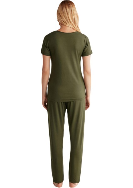 Kadın Yeşil Pijama Takım 2346 fırsatları