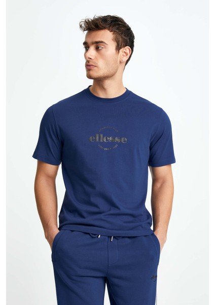Logolu Bisiklet Yaka Pamuk T Shirt Erkek T Shirt EM165