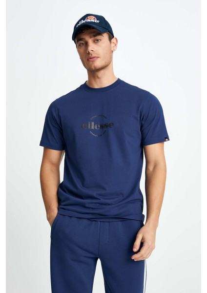 Logolu Bisiklet Yaka Pamuk T Shirt Erkek T Shirt EM165