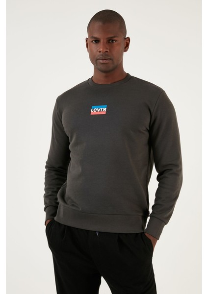 Erkek Pamuklu Regular Fit Bisiklet Yaka Sweat Erkek Sweatshirt - A2824