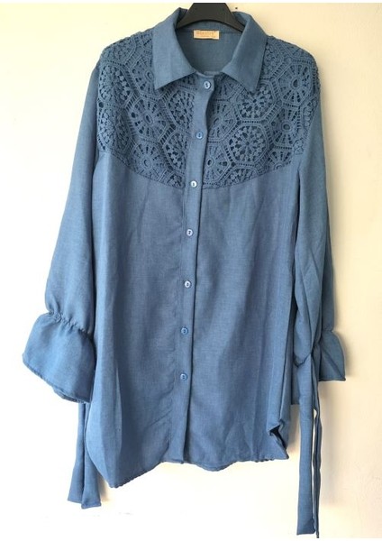 Kadın Güpürlü Tunik Gömlek