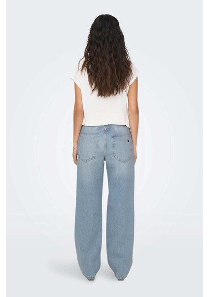 Kadın Düz Kalıp Jean Yırtık Kot Pantolon - 15282727 indirimleri