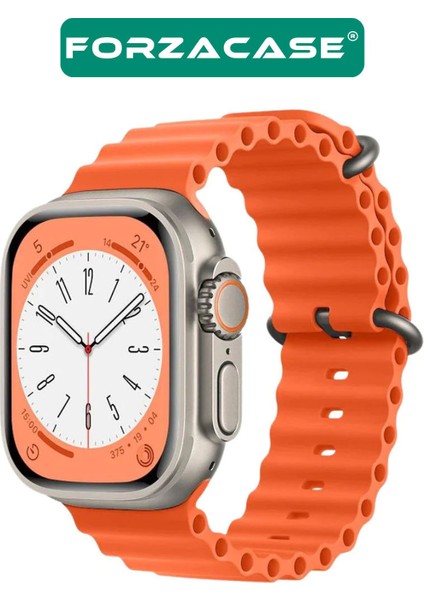 Apple Watch 44MM Uyumlu Ocean Silikon Kordon Kayış + Ekran Kasa Koruyuculu Kılıf - FC007 fiyatları