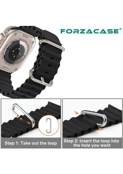 Apple Watch 44MM Uyumlu Ocean Silikon Kordon Kayış + Ekran Kasa Koruyuculu Kılıf - FC007 indirimleri