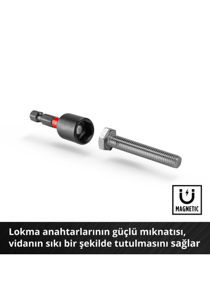 M-CASE 39 Parça Darbeye Dayanıklı Bits Seti (25 Mm Uçlar, Metal Matkap Uçları, 60 Mm Uç Tutucu, Lokma Ucu, Havşa Dahil Saklama Kutusu)