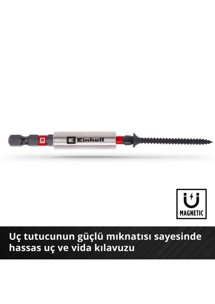 M-CASE 39 Parça Darbeye Dayanıklı Bits Seti (25 Mm Uçlar, Metal Matkap Uçları, 60 Mm Uç Tutucu, Lokma Ucu, Havşa Dahil Saklama Kutusu)